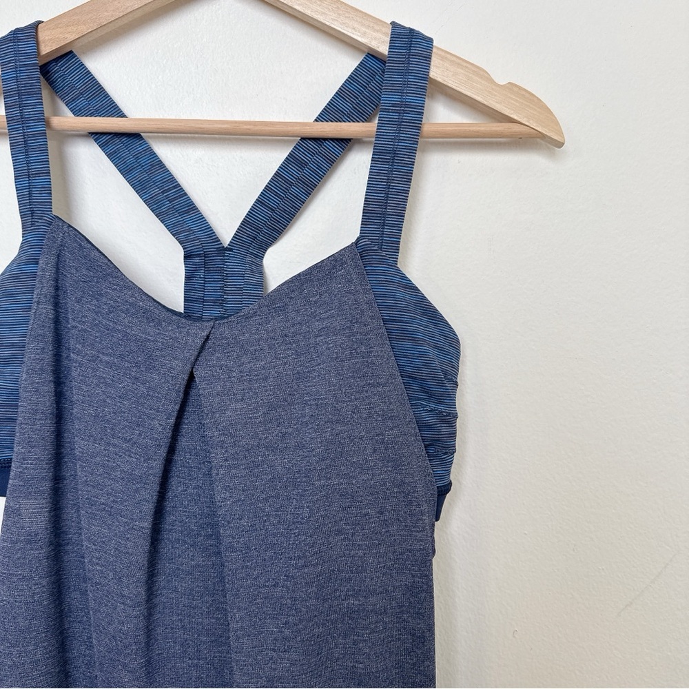 Lululemon Womens 6 Rest Less Tank Heathered Inkwell - Picture 7 of 13